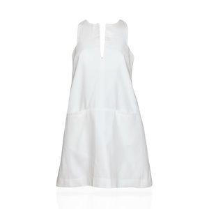 EMERSON FRY A Line Cotton-Twill Mod Dress - White